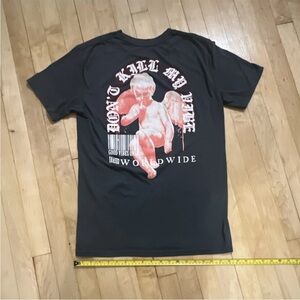 Men's Streetwear Charcoal Graphic T-Shirt